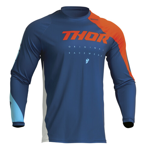 Thor 2023 Sector Edge Navy/Orange Jersey [Size:SM]