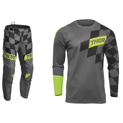 Thor 2022 Sector Birdrock Grey/Acid Youth Gear Set