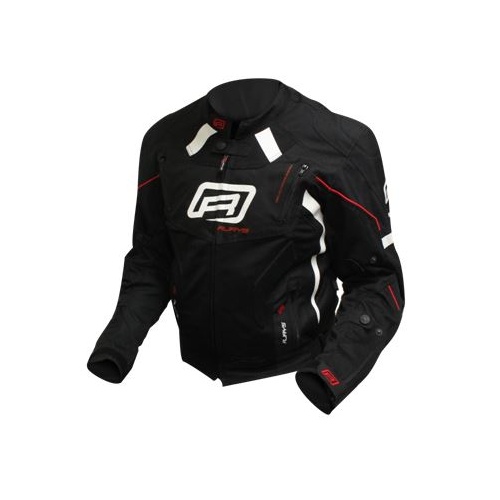 Rjays Octane III Black/White/Red Textile Jacket [Size:XS]