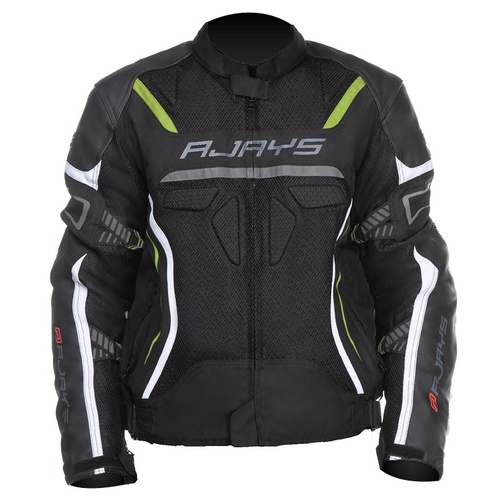 Rjays Air-Tech Black/White/Yellow Textile Jacket [Size:MD]