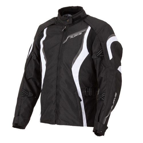 Rjays Athena Black/White Womens Textile Jacket [Size:8]