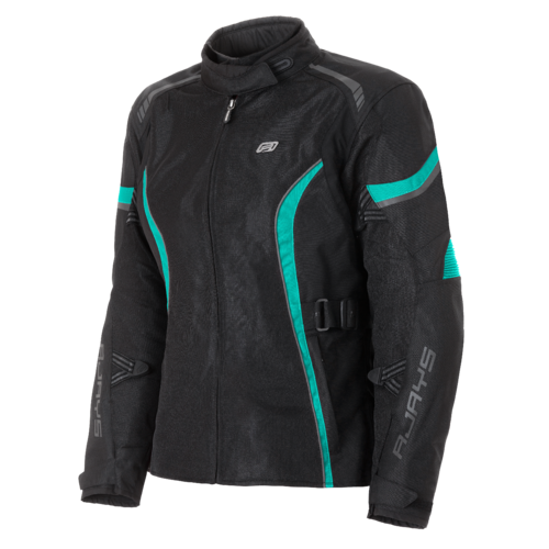 Rjays Athena Air Black/Aqua Womens Textile Jacket [Size:8]