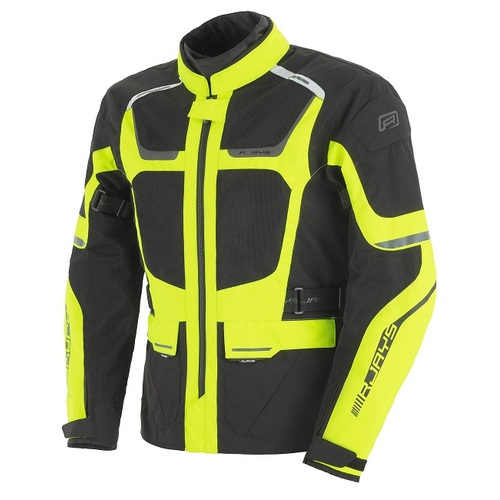 Rjays Tour Air 2 Black/Hi-Viz Yellow Textile Jacket [Size:SM]