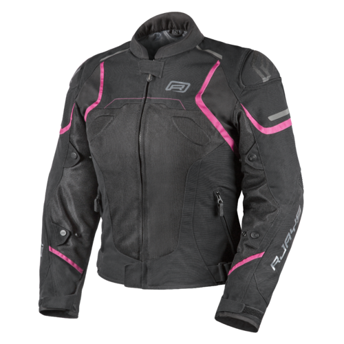 Rjays Pace Airflow Black/Pink Womens Textile Jacket [Size:10]