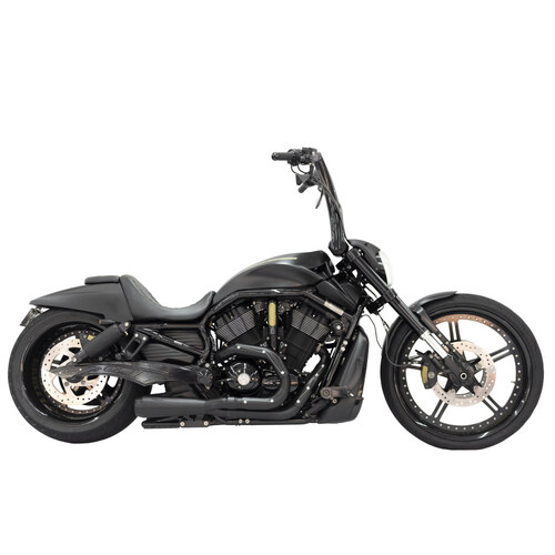 Trask Performance TP-TM-5400BK Assault 2-1 Exhaust Black for V-Rod 07-17