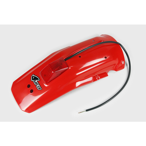 UFO Rear Fender Red w/Tailight for Honda XR600 88-02