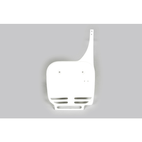 UFO Front Number Plate White for Kawasaki KX60 84-04