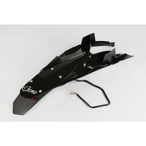 UFO Rear Fender Black w/LED Tailight for Husqvarna TC/TE 449/499/TE 511 11-13