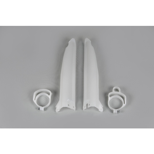 UFO Fork Slider Protectors White for Kawasaki KX125/KX250/KX500 96-03