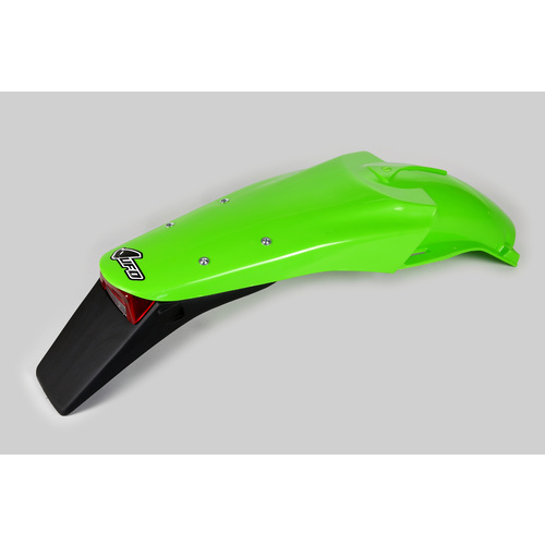 UFO Rear Fender Green w/Tailight for Kawasaki KLX400R 03-23