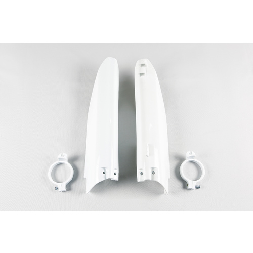 UFO Fork Slider Protectors White for Suzuki RM125/RM250 99-03