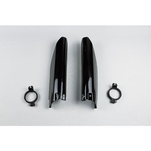 UFO Fork Slider Protectors Black for Suzuki RM125/RM250 04-06/RMZ450 05-06