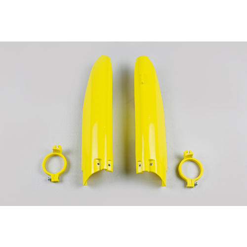 UFO Fork Slider Protectors 2001-2018 Yellow for Suzuki RM125/RM250 04-06/RMZ450 05-06