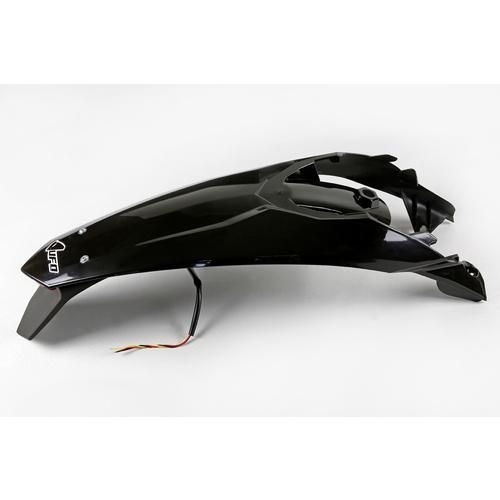 UFO Rear Fender Black w/LED Tailight for KTM EXC/EXC-F 12-16