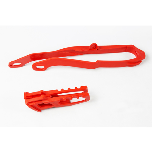 UFO Chain Guide & Swingarm Chain Slider Kit 2000-2018 Red for Honda CR125/CR250 2007/CRF250R 07-09/CRF250X 07-17/CRF450R 07-08/CRF450X 07-16