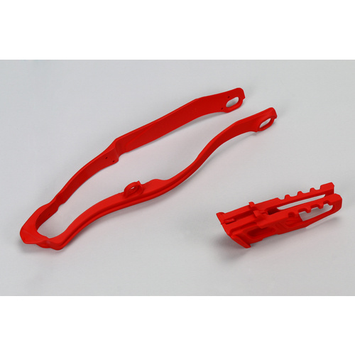 UFO Chain Guide & Swingarm Chain Slider Kit 2000-2018 Red for Honda CRF250R 14-17/CRF450R 13-16