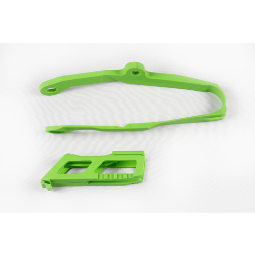 UFO Chain Guide & Swingarm Chain Slider Kit Green for Kawasaki KX250F 17-20/KX450F 16-18