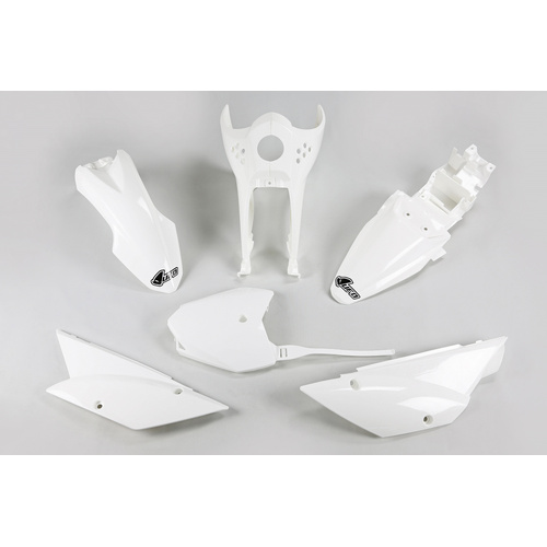 UFO Plastics Kit White for Kawasaki KLX110 10-23