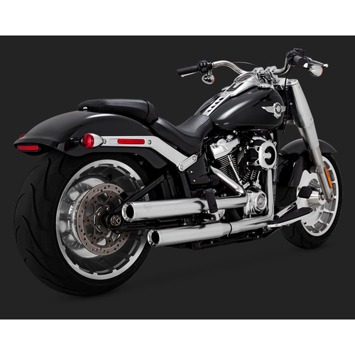 Vance & Hines V16722 Eliminator 300 Slip-Ons Satin Chrome for Softail 18-Up (excludes FXFB/FLDE/FLHC Models)