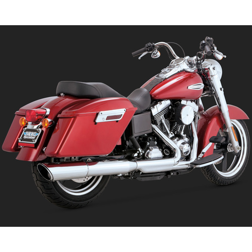 Vance & Hines V16801 Twin Slash 2-1 Slip-On Mufflers Chrome for Dyna Switchback 12-15