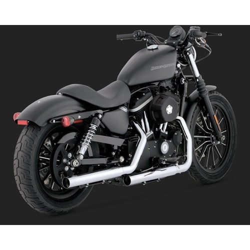 Vance & Hines V16819 Straightshots HS Slip-On Mufflers Chrome for Sportster 04-13