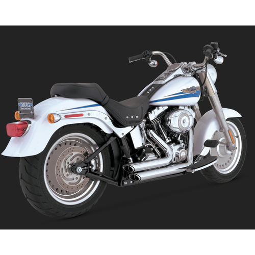 Vance & Hines V17221 Shortshots Staggered Exhaust Chrome for Softail 86-11 (86-06 Models Need V16925 O2 Sensor Bungs)