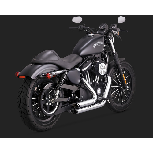 Vance & Hines V17229 Shortshots Staggered Exhaust Chrome for Sportster 14-20 (excludes XL1200CX 2017) 