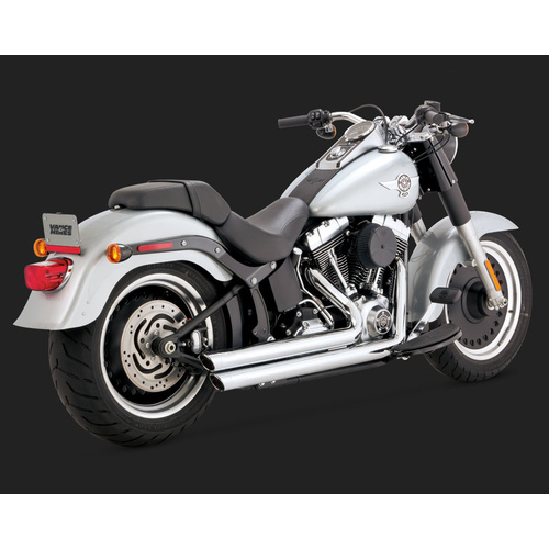 Vance & Hines V17339 PCX Big Shots Staggered Exhaust Chrome for Softail 86-17 (excludes Rocker/CVO 2009 & FXSB/FXSE)