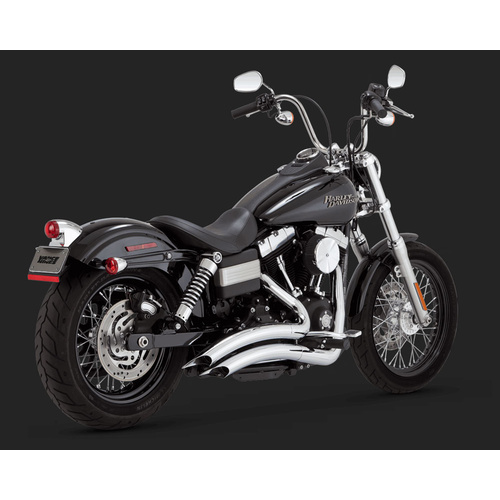 Vance & Hines V26071 Big Radius 2-2 Exhaust Chrome for Dyna 06-17 (excludes Switchback)