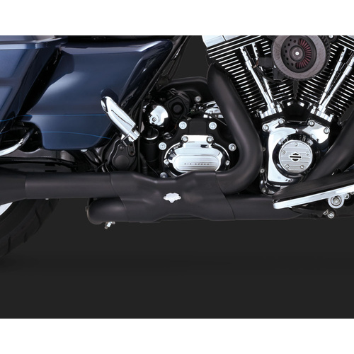 Vance & Hines V46832 Power Duals Header Pipes Black for Touring 09-16