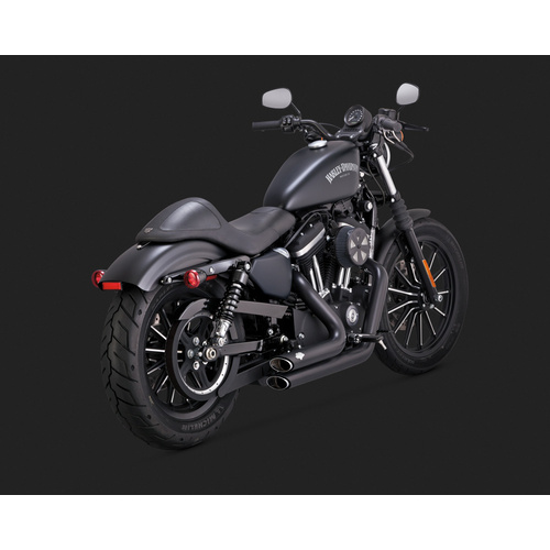 Vance & Hines V47229 Shortshots Staggered Exhaust Black for Sportster 14-22 (excludes XL1200CX 2017)