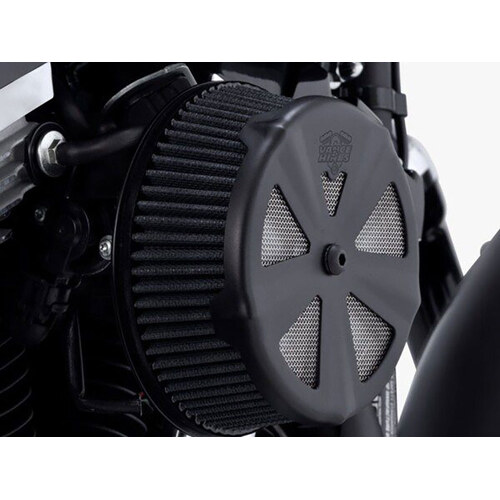 Vance & Hines VH-71019 VO2 Skullcap Crown Matte Black for Vance & Hines VO2 Naked Air Intake