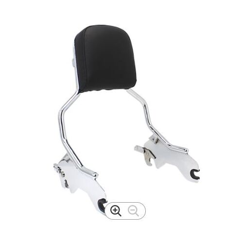 Quick Detachable Sissy Bar & Pad Chrome Kit (inc Docking Hardware) suits Softail Models FLSB Sport Glide FXLR Lowrider 18-up