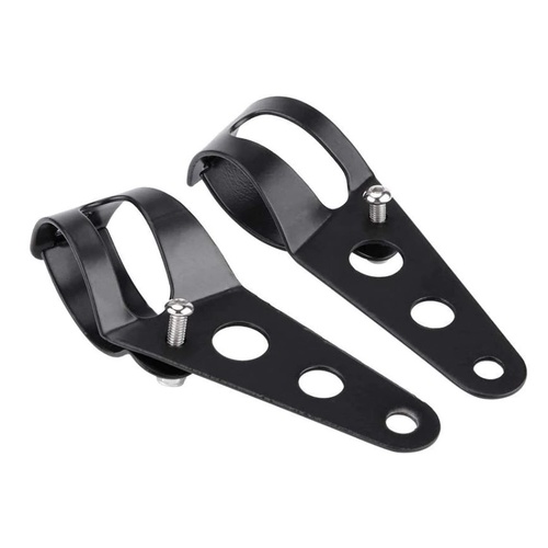 Headlight Universal Mount Bracket Fork Ear Style Black 27-36mm