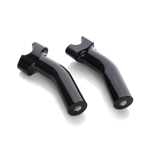 Wild 1 Inc WO527GB 5-1/2" Pullback Risers w/1-1/4" Thick Base Gloss Black for 1" Handlebar