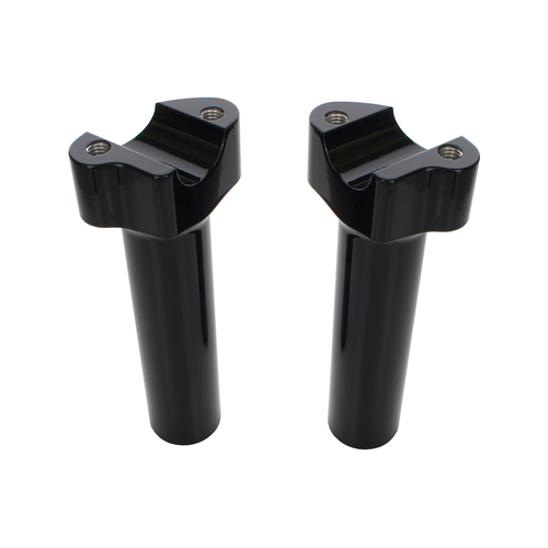 Wild 1 Inc WO528GB 6" Tall Risers w/1-1/4" Thick Base Gloss Black for 1" Handlebar