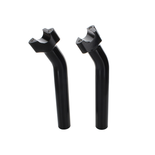 Wild 1 Inc WO530GB 9-1/2" Pullback Risers w/1-1/4" Thick Base Gloss Black for 1" Handlebar