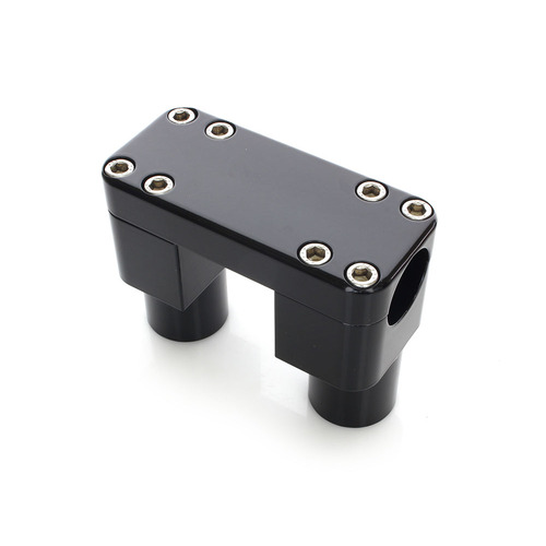 Wild 1 Inc WO904GB 3" Tall Savage Risers w/Top Clamp Gloss Black for 1-1/4" Handlebar