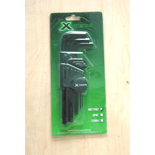 X-Tech XTMT003 Metric 9 Piece Allen Key Set