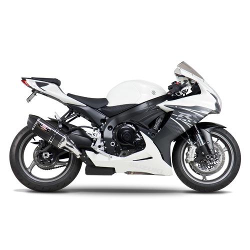 Yoshimura Street Series R-77 Stainless Slip-On Muffler w/Carbon Sleeve/Carbon End Cap for Suzuki GSX-R600/750 11-20