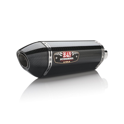 Yoshimura Race Series R-77 Stainless Slip-On Dual Mufflers w/Carbon Sleeve/Carbon End Cap for Kawasaki Ninja ZX-14R 12-20