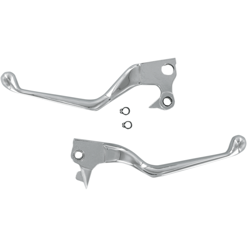 Zodiac Z053502 Ergo Brake & Clutch Lever Set Chrome for Softail 96-14/Touring 96-07/Dyna 96-17/Sportster 96-03