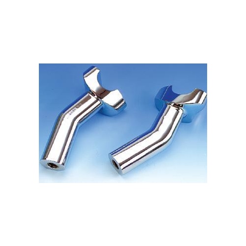 Zodiac Z241144 Pull Back 4 1/2" Tall Riser Set Chrome for FXS/FXB 77-81/FXST/FXSTC 84-16 Models w/1" Handlebars