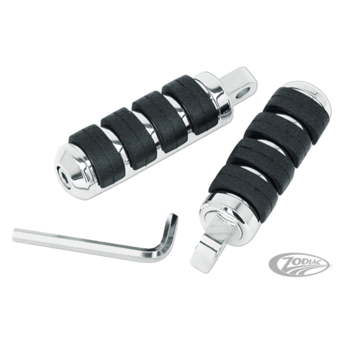 Zodiac Z361047 ISO Style Universal Foot Peg Set Chrome (Easy-R)